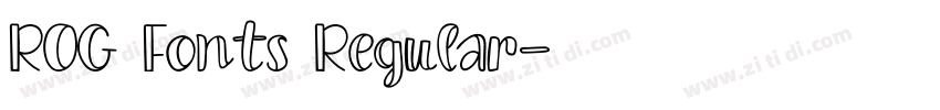 ROG Fonts Regular字体转换